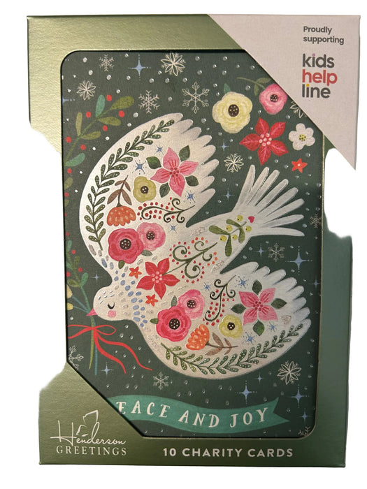 CHARITY CHRISTMAS Boxed Cards Floral Dove