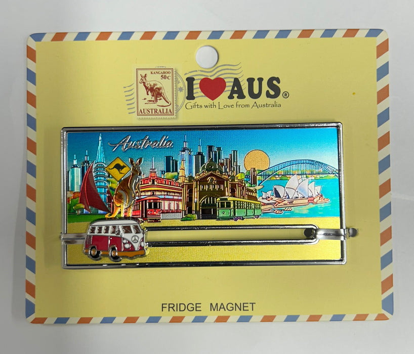 AUSTRALIA MOVING COMBI VAN FRIDGE MAGNET 2