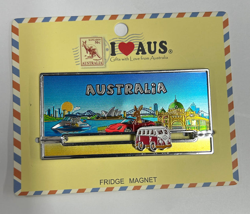 AUSTRALIA MOVING COMVI VAN FRIDGE MAGNET