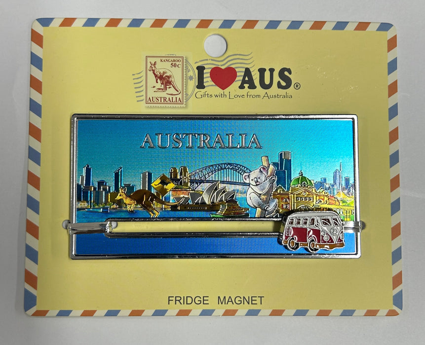 AUSTRALIA OPERA HOUSE MOVING COMBI VAN FRIDGE MAGNET