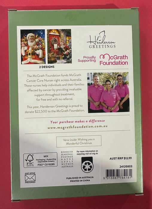 CHRISTMAS CHARITY CARD PRODULY SUPPORTING MCGRATH FOUNDATION