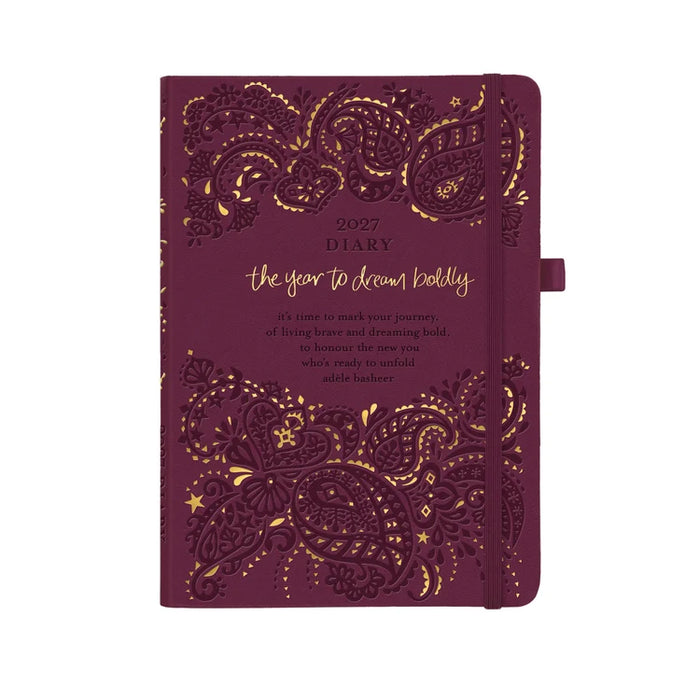 ADELE BASHEER 2027 PLANNER + JOURNAL + DIARY - BURGANDY