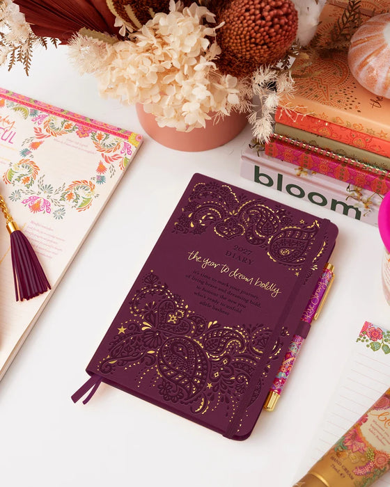 ADELE BASHEER 2027 PLANNER + JOURNAL + DIARY - BURGANDY
