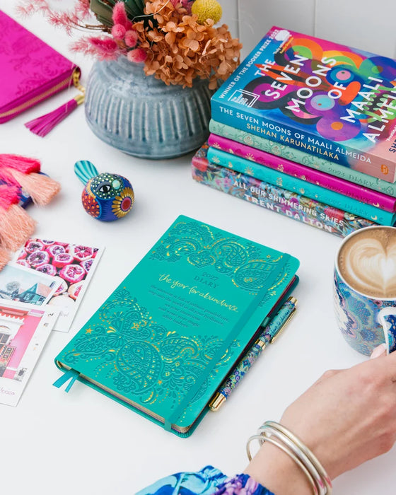 ADELE BASHEER 2027 PLANNER + JOURNAL + DIARY - TURQUOISE TWIST