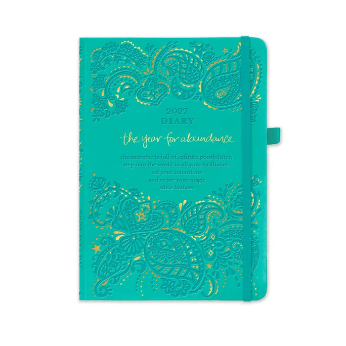 ADELE BASHEER 2027 PLANNER + JOURNAL + DIARY - TURQUOISE TWIST