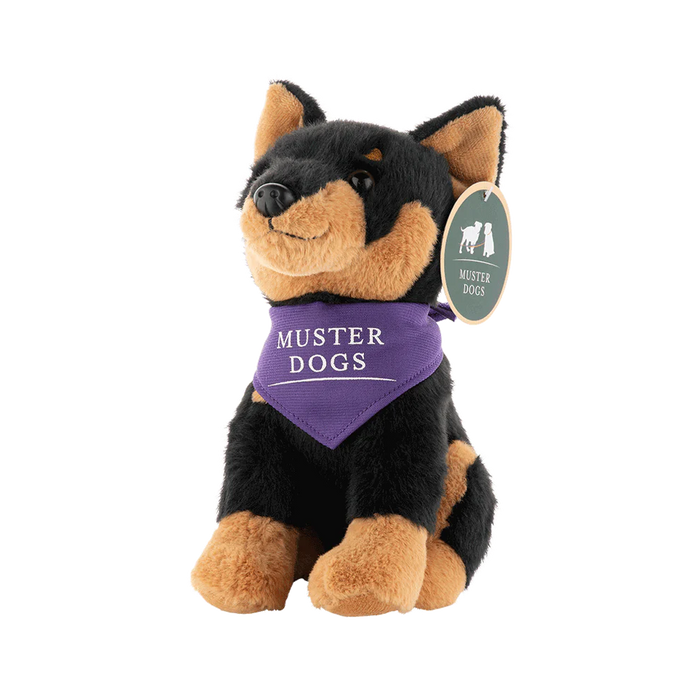 MUSTER DOGS BLACK KELPIE PLUSH 20CM