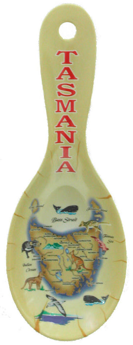 Spoon Rest Map of Tasmania Brown