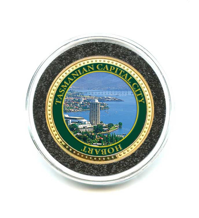 Coin Gold/Silver w/Photo Boxed Hobart Tasmanian Souvenir