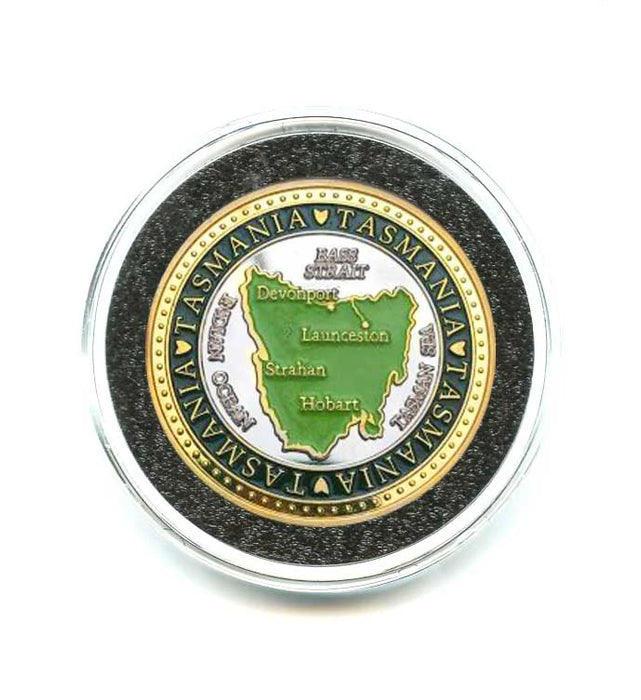 TASMANIA SOUVENIR DEVIL COLOURED COIN