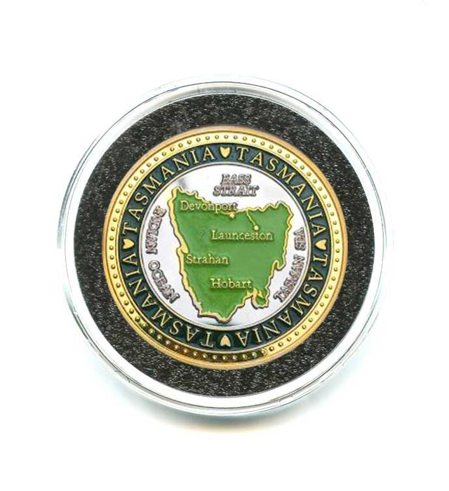 Coin Gold/Silver w/Photo Boxed Hobart Tasmanian Souvenir