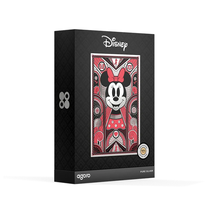 Minnie Mouse Art Deco 5g Silver Collectible Foil