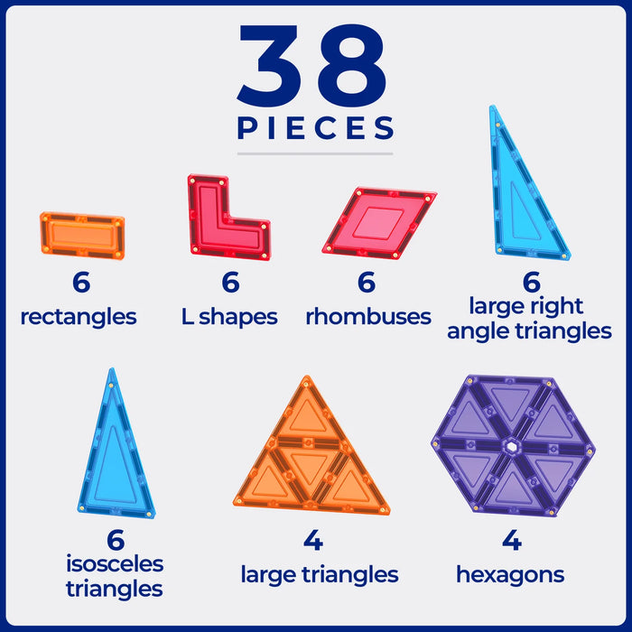 TILE TEK GEOMETRIC TILES 38 PIECES