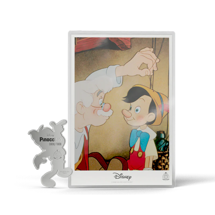Disney Pinocchio 3/oz Silver Coin + 5 Silver Foil Set