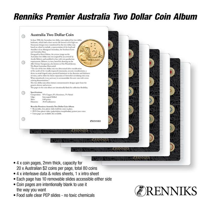 RENNINS PREMIER TWO DOLLAR COIN ALBUM