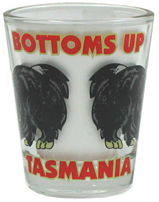 Bottoms Up Tasmanian Devils Shot Glass