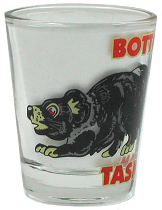 Bottoms Up Tasmanian Devils Shot Glass