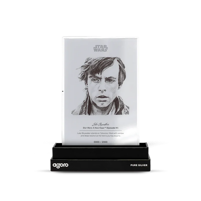 Star Wars Sketch Art - Luke Skywalker 5g Silver Collectible Foil