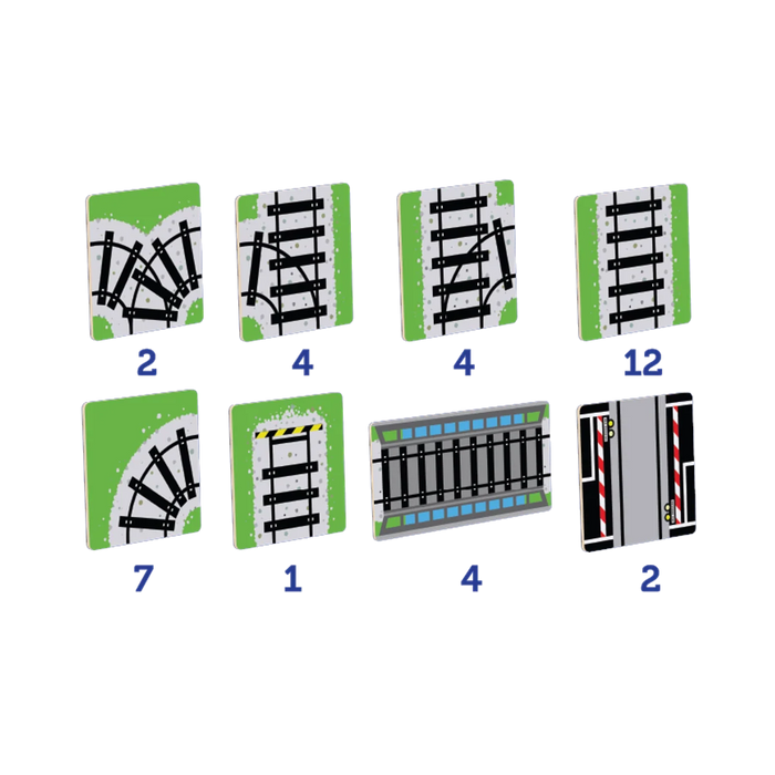 Magnetic Tile Toppers - Train Tracks - 36pcs by Learn & Grow Toys