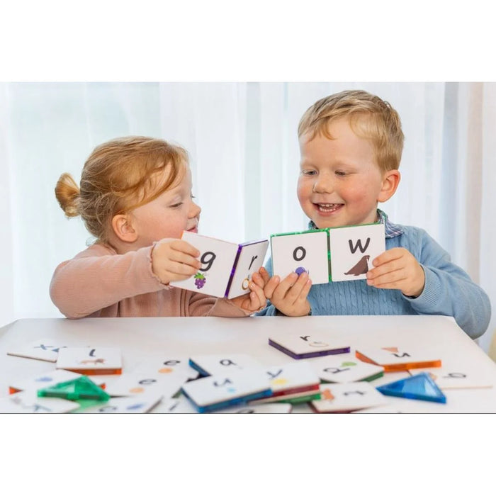 Magnetic Tile Toppers - Alphabet Lowercase - 40pcs by Learn & Grow Toys