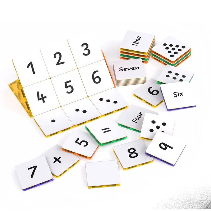 Magnetic Tile Toppers - Numbers Pack - 40pcs by Learn & Grow Toys