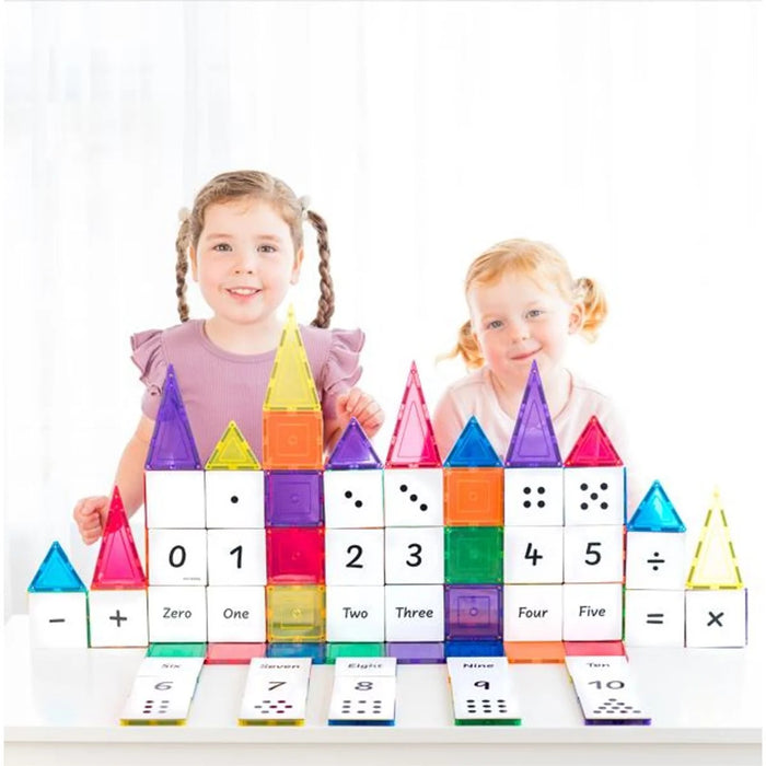 Magnetic Tile Toppers - Numbers Pack - 40pcs by Learn & Grow Toys