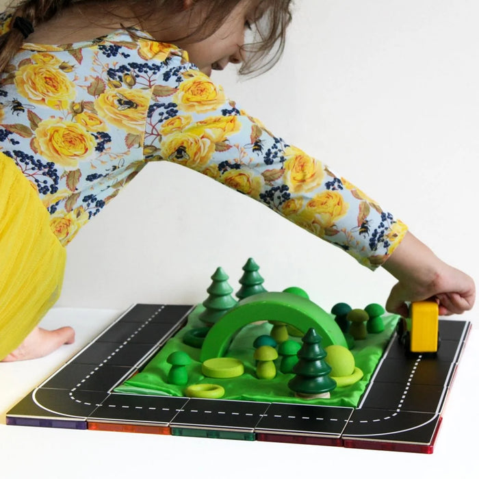 Magnetic Tile Toppers - Road Pack - 40pcs by Learn & Grow Toys