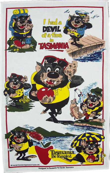 TEA TOWEL DEVIL OF A TIME