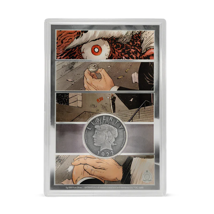 Two-Face's Coin 1/2oz Silver Coin + 5g Silver Foil Set