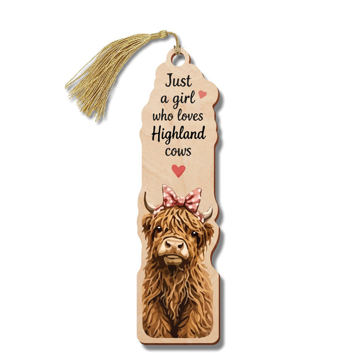 Just a Girl Who Loves Highland Cows Bookmark