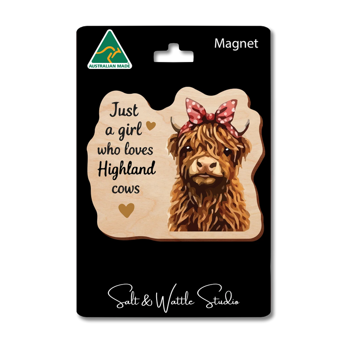 Just A Girl Who Loves Highland Cows Magnet