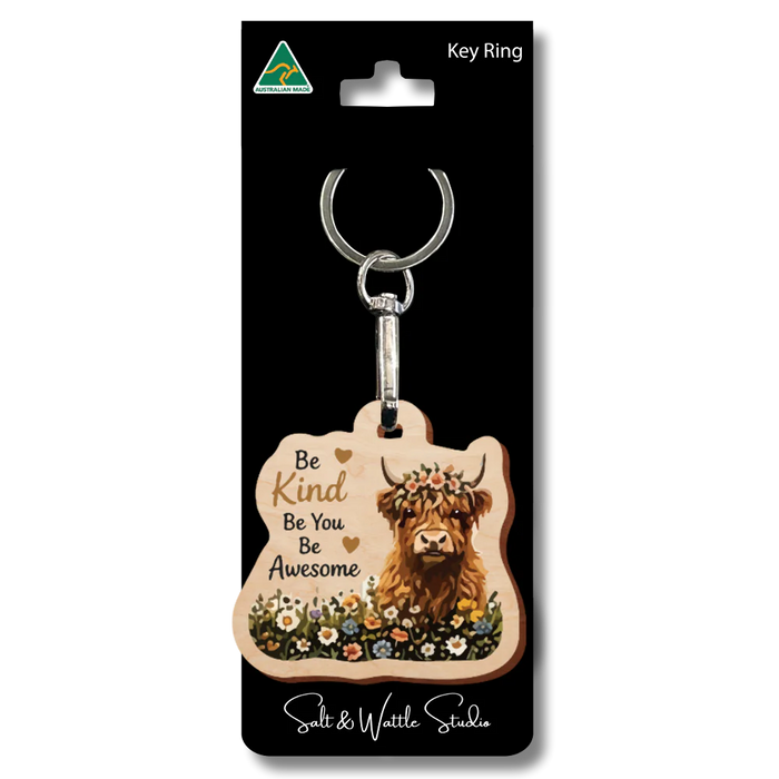 BE KIND BE YOU BE AWESOME KEYRING