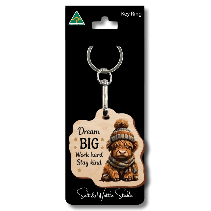 DREAM BIG WORK HARD STAY KIND KEYRING