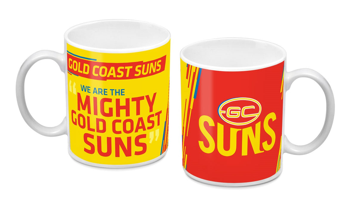 Gold Coast Suns AFL Coffee Mug Song Design 330ml