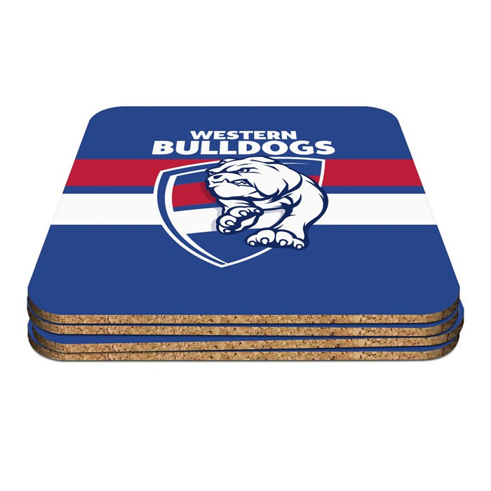 WESTERN BULLDOGS SET OF 4 COASTERS