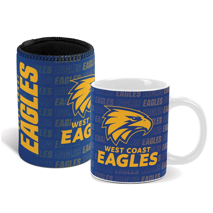 WEST COAST EAGLES MUG & CAN COOLER GIFT PACK