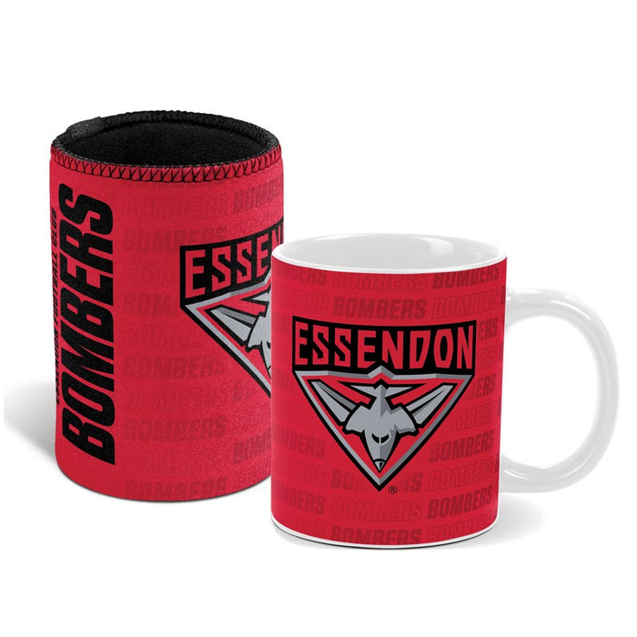 ESSENDON BOMBERS MUG & CAN COOLER GIFT PACK