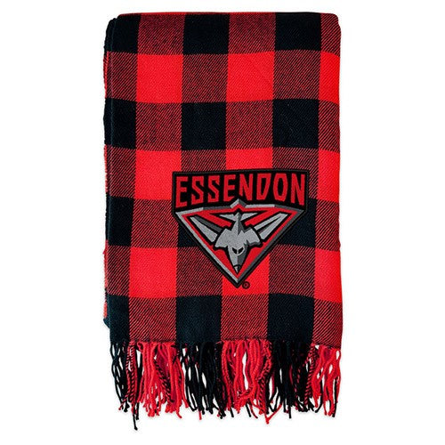 ESSENDON TARTAN THROW
