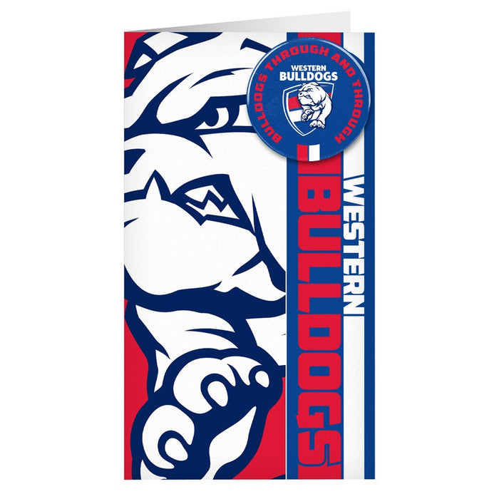 GREETING CARD AFL WESTERN BULLDOGS