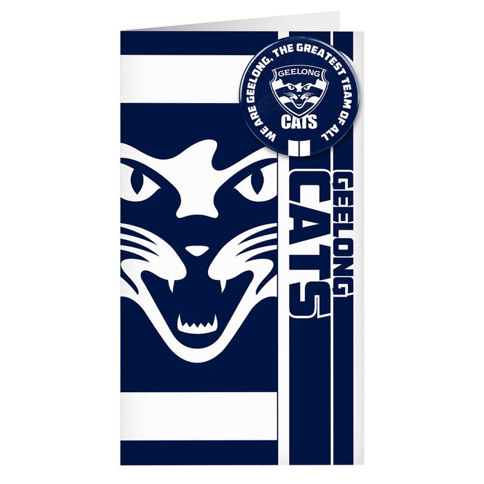 GREETING CARD AFL GEELONG  CATS