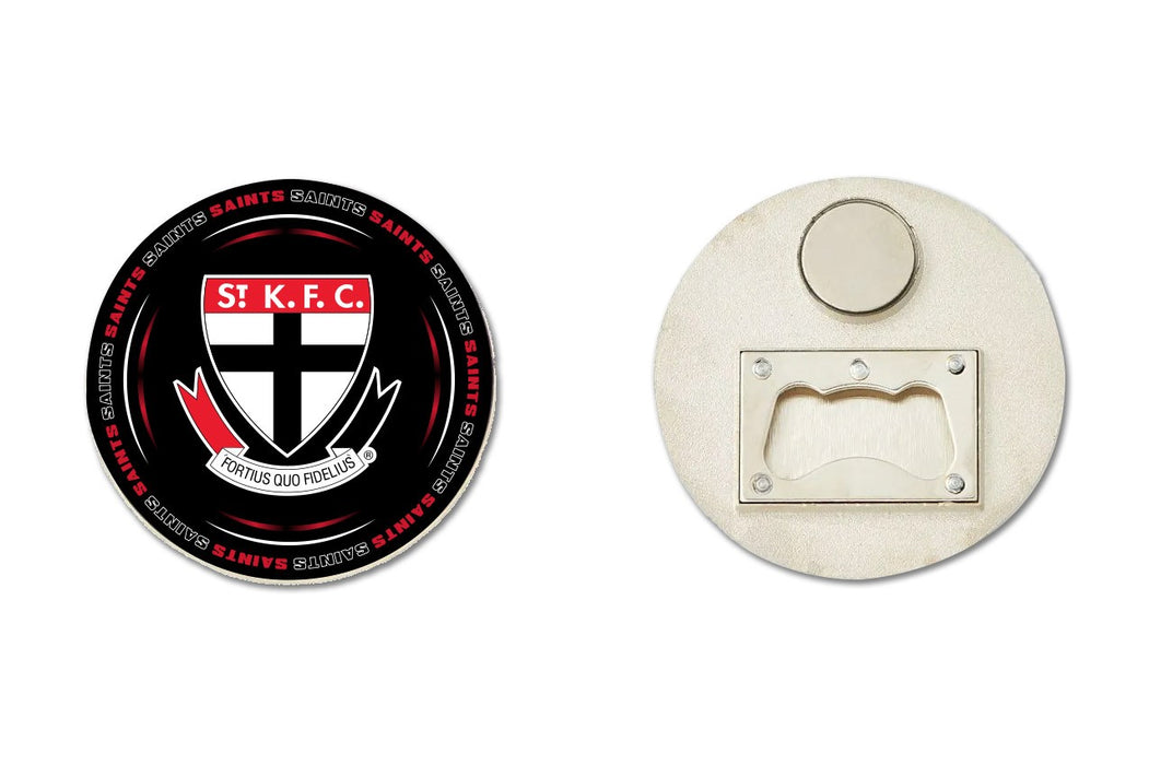 ST KILDA SAINTS BOTTLE OPENER AND MAGNET