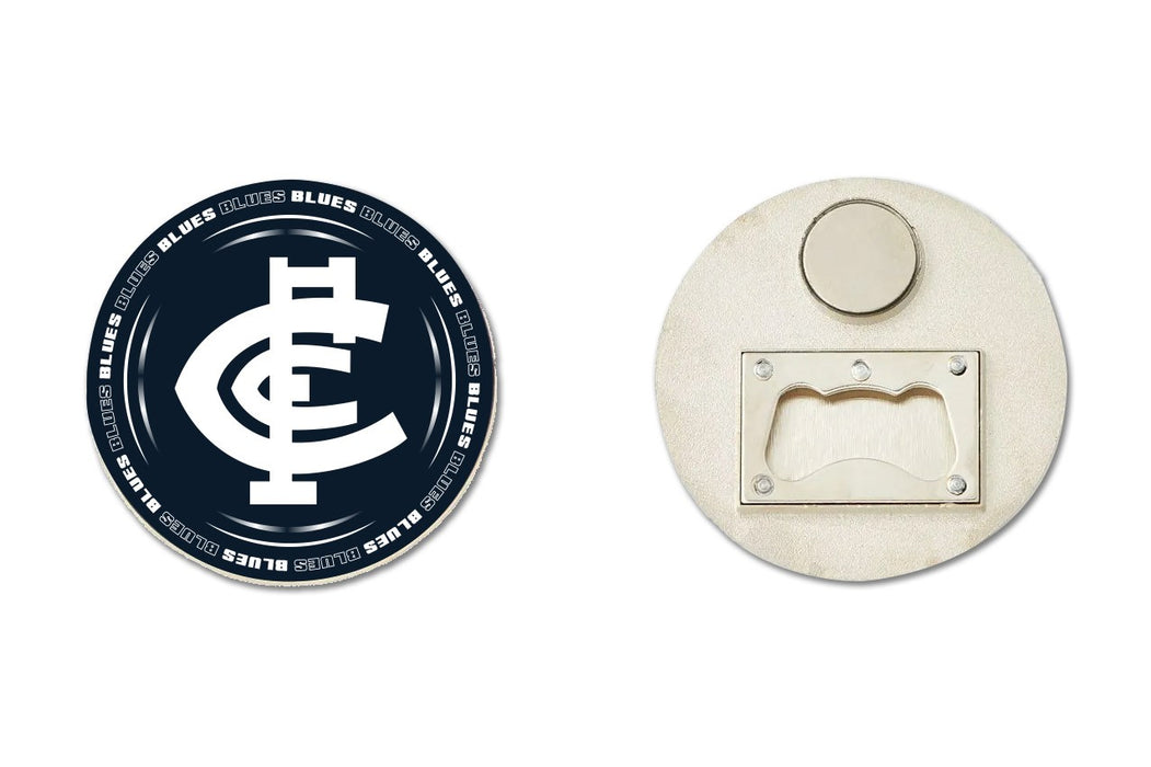 CARLTON BLUES BOTTLE OPENER AND MAGNET