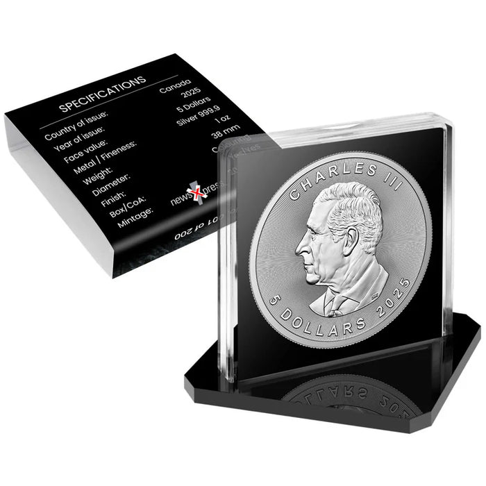 Winter Beaver 2025 Canada Maple Leaf 1oz Silver Coin