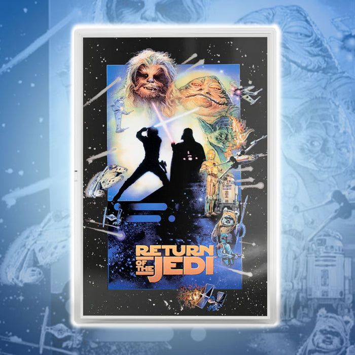 STAR WARS SPECIAL EDITION POSTER RETURN OF THE JEDI 1OZ SILVER COLLECTIBLE FOIL