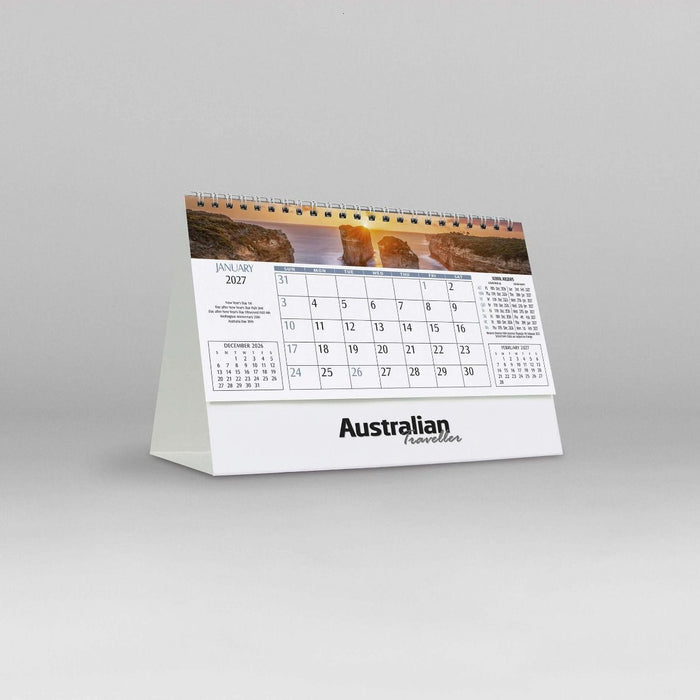 AUSTRALIAN TRAVELLER 2027 DESK TOP CALENDAR