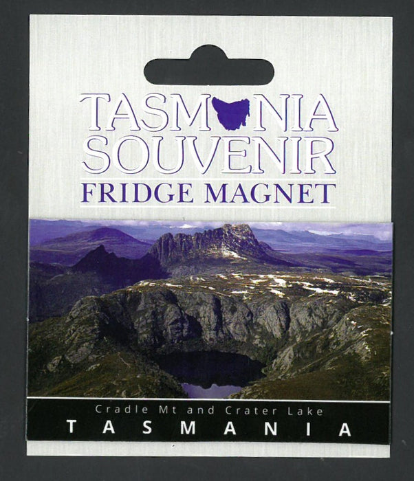 TASMANIA SOUVENIR FRIDGE MAGNET CRADLE MOUNTAIN AND CRATER LAKE