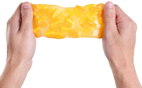 Crazy Aaron’s Mac & Cheese Mix Your Own Thinking Putty Clear with Yellow Colorizer Ages 3 and up