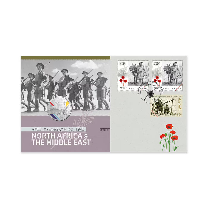 2026 20C WWII CAMPAIGNS OF 1941 NORTH AFRICA AND THE MIDDLE EAST UNCIRCULATED COIN