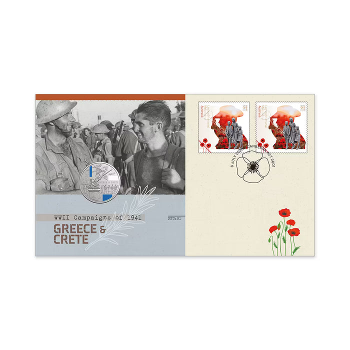 2026 20C WWII CAMPAIGNS OF 1941 GREECE AND CRETE UNCIRCULATED COIN