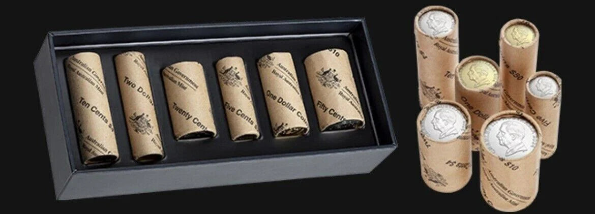 2026 Coin Roll Set Premium Royal Australian Mint 5c 10c 20c 50c $1 $2