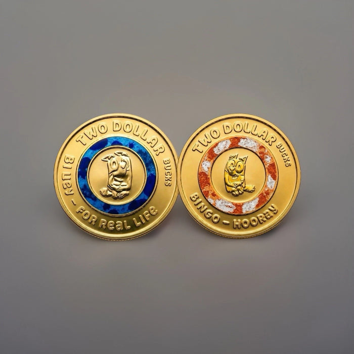 2026 Bluey Tube and Coin Folder With 2 Change Coins